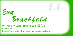 eva brachfeld business card